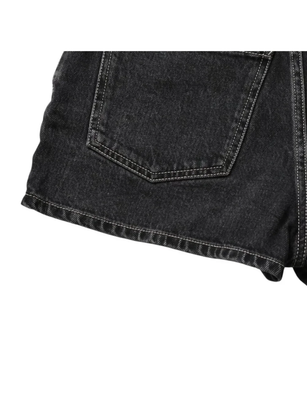 Chanel Denim Shorts Skirt Black